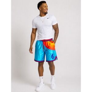 Nike LeBron James Space Jam 2 Tune Squad Basketball Shorts Blue Mens Size XL